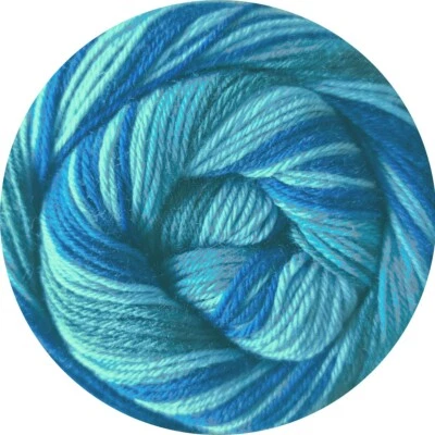 Cascade Yarns ::Heritage Prints #165:: sock wool yarn Azure Stripe Swatch - Image 1 of 2