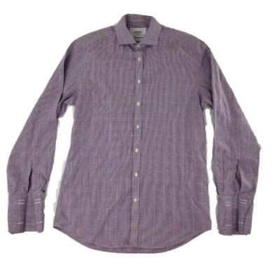 Camisa de vestir Charles Tyrwhitt para hombre 16/35 puño francés púrpura blanco Foto 1 de 4