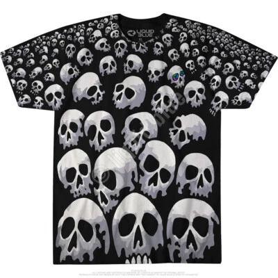 FANTASY-SON OF SKULLS-2 Sided BLACK T-SHIRT S-M-L-XL-2X Halloween, Pile - image 1 of 4