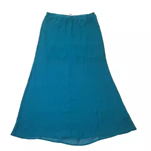 NWOT Speechless Maxi Skirt Size Large Blue Elastic Waist Half Sheer Lined Womens - Picture 1 of 11
