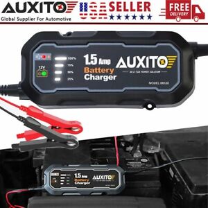 Battery Maintainer GOOLOO 2-Amp Fully-Automatic Smart 12V Battery Charger Battery Desulfator for Motor Boat Truck Lawn Mower RV AGM GEL