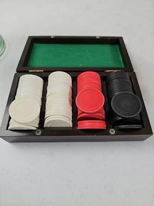99 Vintage Official White Red Black Missing 1 POKER CHIPS - Picture 1 of 15