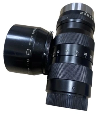 Nikon Nikkor-Q.C 13.5cm f3.5 L39 Leica Screw Mount all Black Good User Condition - Image 1 of 4