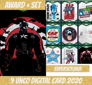 Topps Marvel Captain America Award Set Unco Supe Soldier Badges 2020 Digital - Zdjęcie 1 z 5