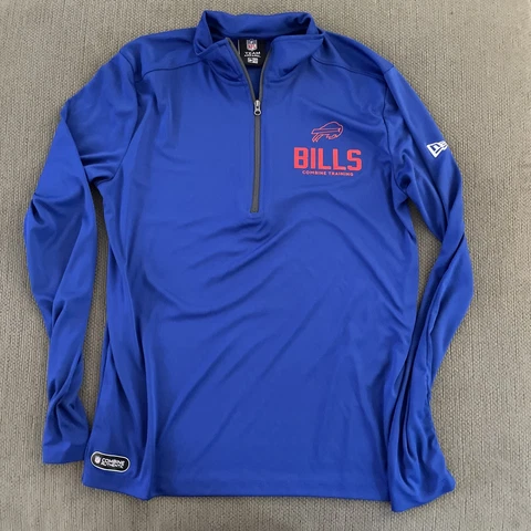 Buffalo Bills Combine Training Authentic 1/4 Zip M Pullover Blue New Era Cover