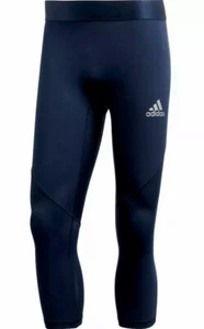 🩳 Adidas XXL Navy Climawarm Sports 3/4 Tights Fit 2J - Picture 1 of 8