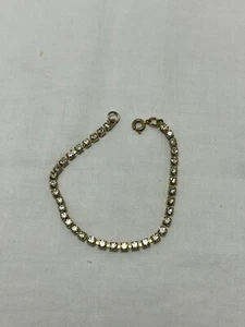 Brazalete de tenis de estrás de cristal en tono dorado - Imagen 1 de 4