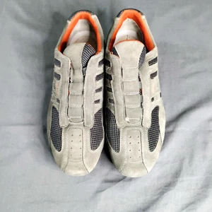 GEOX Respira Men 13 Snake Gray Low Top Sneaker No Lace Schuhe Suede Mesh Wandern - Bild 1 von 10