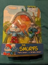 The SMURFS Papa Smurf & Brainy Smurf Figurines Jakks Pacific 2012