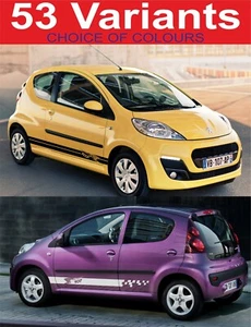 Peugeot 107 Aufkleber Seitenstreifen Decals Sticker Grafik Peugeot Stripes  - Bild 1 von 1