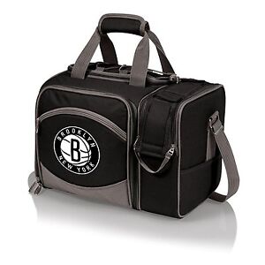 NEW NBA Brooklyn Nets Insulated Shoulder Pack with Deluxe Picnic Service 