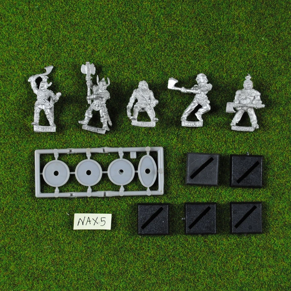 Warhammer Norse / Barbarians (x5) Metal - Rare & OOP - Classic Citadel Nordic - Image 1 of 1