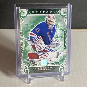 2024-25 UPPER DECK ARTIFACTS #114 IGOR SHESHTERKIN EMERALD MATERIAL /35 RANGERS - Picture 1 of 3