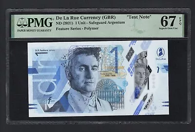 De La Rue (GBR), 1 Unit, ND(2021), Safeguard "Test Note-Polymer" UNC Grade 67 - Image 1 of 2