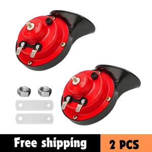 2PCS 12V Super Loud Car Horns - 300DB Electric Snail Horns, Waterproof Universal - Picture 1 of 8