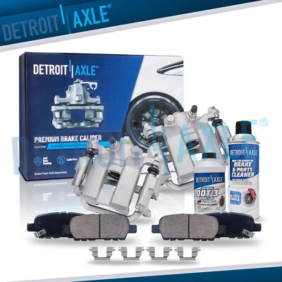 Rear Brake Calipers + Ceramic Brake Pads for Infiniti G35 G37 M35 M45 350Z 370Z - Image 1 of 4