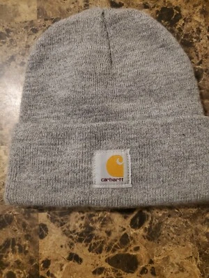 Бини с манжетами Carhartt серая унисекс - Изображение 1 из 2