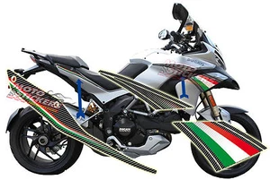 Ducati Multistrada 1200 - Racing Side Fairings Kit Tricolor/Carbon - Picture 1 of 1
