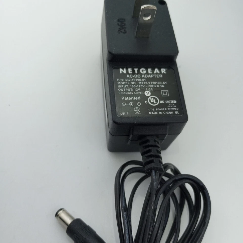 #N) Netgear MT12-Y120100-A1 AC Power Adapter 12V DC 1.0A 1000mA for Modem Router - Image 1 of 1