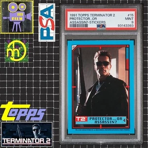 1991 Topps Terminator 2 - #15 Protector or Assassin - PSA 9 MINT - Picture 1 of 4