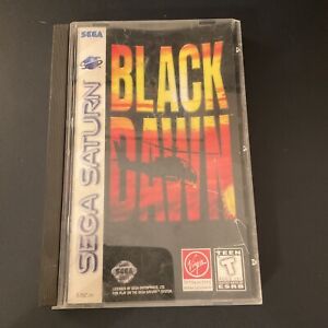 Black Dawn (Sega Saturn, 1996) complete in box broken hinges