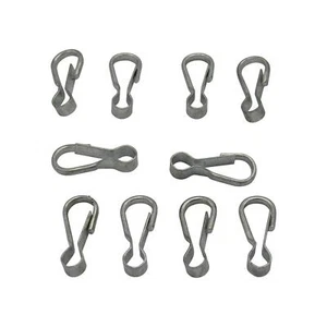 Ganci semplici placcati in zinco 45 mm x10 (Clip per cani cordini da campeggio) - Foto 1 di 8