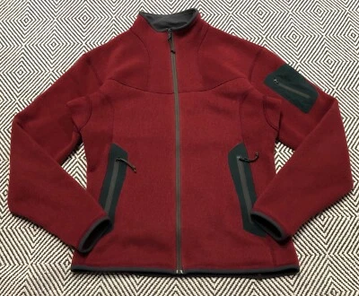 ARC'TERYX COVERT CARDIGAN RED JACKET POLARTEC FLEECE WOMENS S MADE IN CANADA - Image 1 of 4
