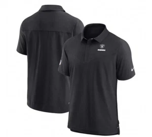 Polo de rendimiento Las Vegas Raiders Nike negro con bloqueo lateral extra grande para hombre - Imagen 1 de 4