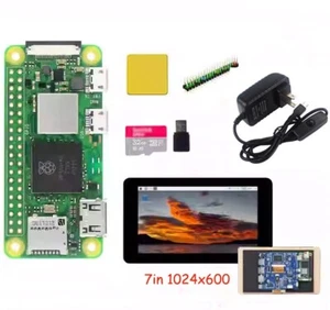 Raspberry Pi Zero 2 W Kit Touch Screen Display Power Supply Heatsink Header - Afbeelding 1 van 9