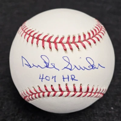 DUKE SNIDER Signed 407 HOME RUNS Official MLB Baseball-DODGERS-STEINER-PSA - Image 1 of 4