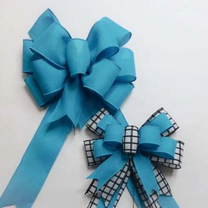 Leinenschleife, türkis - Bild 1 von 3