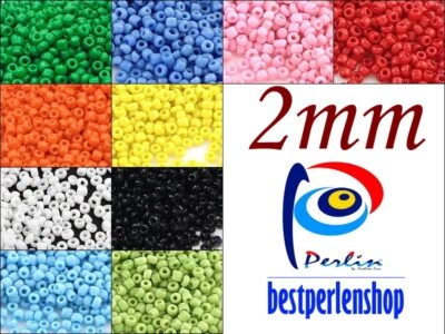 13000stk Rocailles Perlenset 2mm Opak Glasperlen Schmuck Basteln 20g x 10 farben - Bild 1 von 4