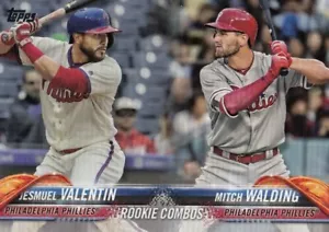 (25) 2018 Topps Update JESMUEL VALENTIN/MITCH WALDING Rookie LOT #US106 Phillies - Bild 1 von 1