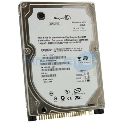 Hard Disk Hdd Disco Ide Pata 2.5" 80Gb Computer Portatile Seagate St9808210A - Image 1 of 2