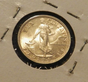 10 centavos Filipinas 1945 D - Fantástica moneda de plata - Ver fotos - Imagen 1 de 2
