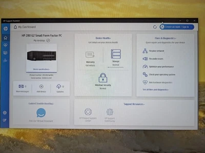 HP 280 G2 SFF Intel Core i3-6100  8GB 1TB HDD Desktop PC - Image 1 of 4