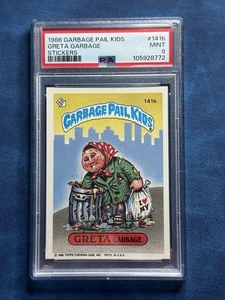 1986 Garbage Pail Kids #141b Sticker Karte GRETA GARBAGE ⭐️ PSA 9 Mint New slab - Bild 1 von 2