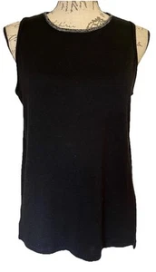 Rag & Bone Tank Womens XS Black Sleeveless Knit Classic Crew Neck Layering - Picture 1 of 8