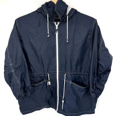 Avenue Sport Navy Blue Jacket Women's Size 22/24 Water Resistant Hooded - Image 1 of 4