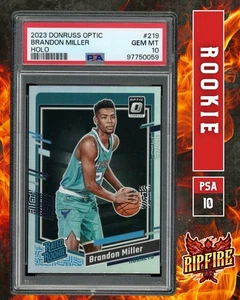 2023-24 Donruss Optic Brandon Miller Holo Prizm Rated Rookie #219 PSA 10 - Picture 1 of 3