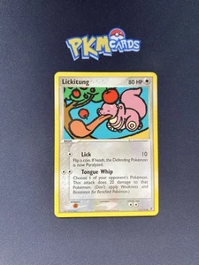 Pokemon Juego de Cartas Coleccionables Lickitung Rojo Fuego y Verde Hoja 37/112 Regular LP. - Imagen 1 de 3