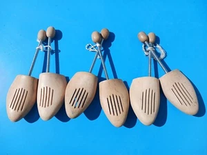 3 Paar Schuhspanner Gr. 42 mit Spiralfeder Buchenholz - Bild 1 von 3