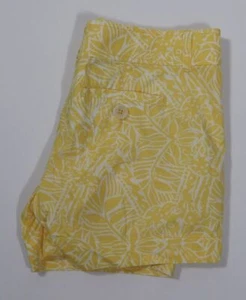 Pantalón Corto de Algodón LILLY PULITZER Para Mujer Estampado Amarillo Limón y Blanco Frente Plano Talla 2 - Imagen 1 de 5