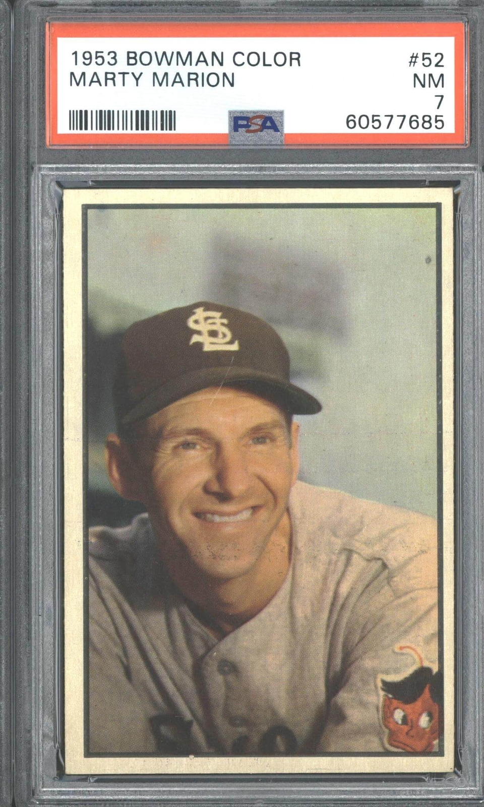 1953 Bowman Color #52 Marty Marion - PSA 7
