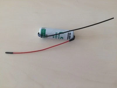 Lithium Batterie LR6  AA 3,6V  Volt Saft LS14500 14500 mit Lötfahne und Kabel  - Bild 1 von 3