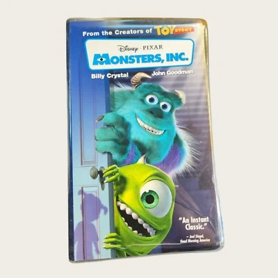 Disney Pixar Monsters Inc ( VHS Tape 23967 ) Blue Tape 2002 John Goodman Foto 1 de 4