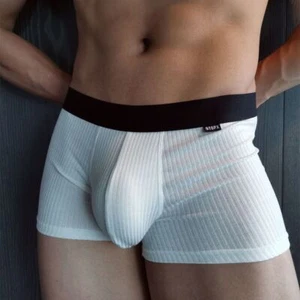 Soft Men's Boxer Panties U Convex Pouch Shorts Sexy Male Underwear Underpants - Picture 1 of 10