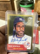Topp Chrome Anniversary  Platinum Dave Winfield on Card  Auto Gold /50