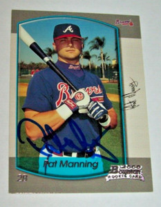2000 Bowman Atlanta Braves Pat Manning Hand Signed Autographed Rookie Card