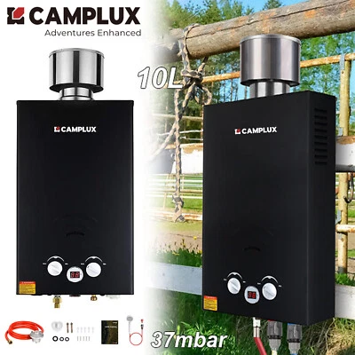 CAMPLUX 10 L/min Gas Instant Hot Water Heating Heater for Outdoor Camping Shower - Image 1 of 4